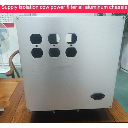 305*305*311MM All Aluminum American Standard Power Amplifier Chassis Supply Isolated Cow Power Filter Computer Audio Shell DIY