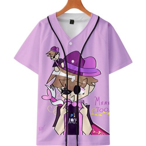 BSLNXNMA Minitoon 3D Short sleeve baseball uniform Women Print T-SHIRT Summer mens and womens shirts