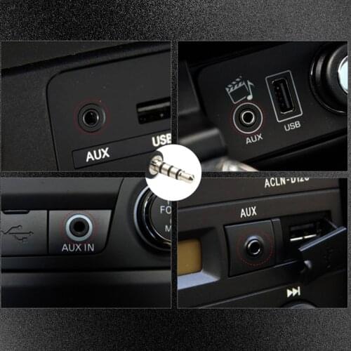 R9JA Black Mp3 Adapter Cable USB Female to 3.5 Mm U Disk to Connect 12 V Car