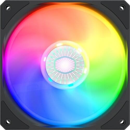 Cooler Master sickleflow 120 120mm ARGB 5V/3Pin silent chassis cooling fan, PWM temperature control and large air volume