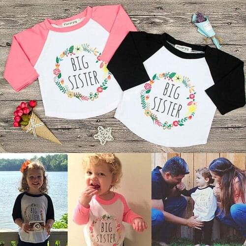 Color Girls Boys T-shirt Long Sleeve Autumn Clothes Baby Kids Flower Letter Printed Cotton T shirts Clothing 1-6 Years Play Mats