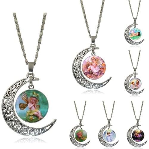 EJ Glaze For Girls Gift Fashion Necklace Handmade Moon Shape Choker Necklace Jewelry Multi Designs Baby Fairy