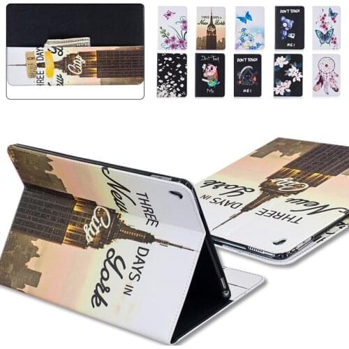For iPad Pro 9.7 inch Case print Dreamcatcher & cute bear Flip Stand PU Leather Cover Case for ipad pro 9.7 2016 Soft TPU Shell