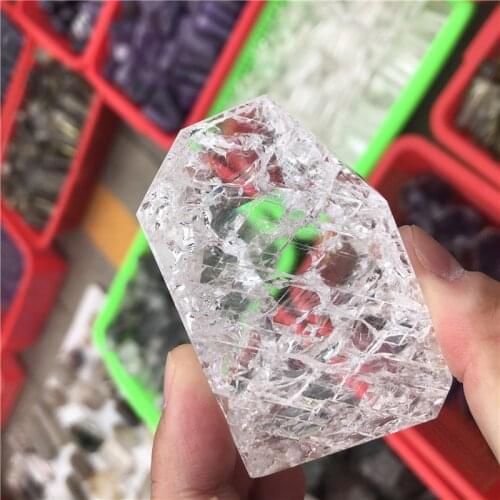 Freeform Popcorn Crystal Natural Clear White Quartz Smooth Palm Ornaments Cute Room Decorations