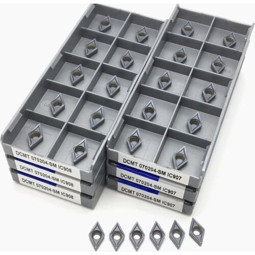 Carbide DCMT070204 SM IC907 DCMT070204 SM IC908 insert metal turning tool CNC cutting tool DCMT 070204 turning tool