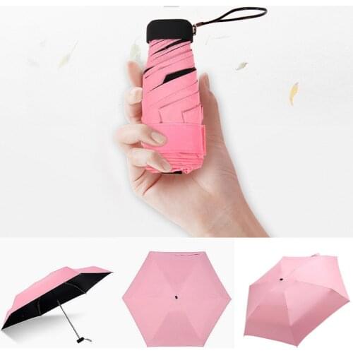Mini Pocket Umbrella Women UV Small Portable Umbrellas Rain Waterproof Men Sun Parasol Convenient Girls Travel Parapluie Kid