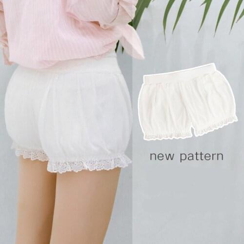 Lace External Wear Loose Cute Pumpkin Pants Lolita Safety Pant Thin Breathable Fluffy Elasticity Net Yarn Womens Panties A97