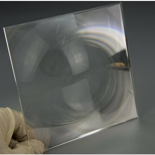 100x100mm Square Plastic Fresnel Condensing Lens Focal Length 50mm 55mm 90mm for Plane Magnifier Solar Energy Concentrator