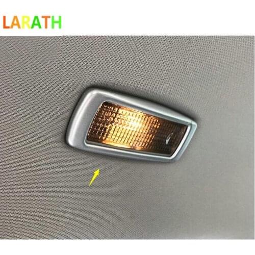 For Skoda Karoq 2017 2018 Stainless Steel Rear reading lamp decorative trim Car styling Accessories Sticker 2pcs