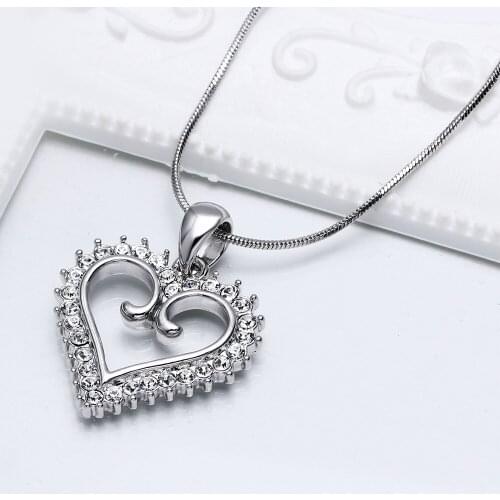 2PCS Fashion Lovely Pendant heart Charms Suspension Romantic Gift i love you gifts necklace Wholesale lot Cheap Pendants Jewelry