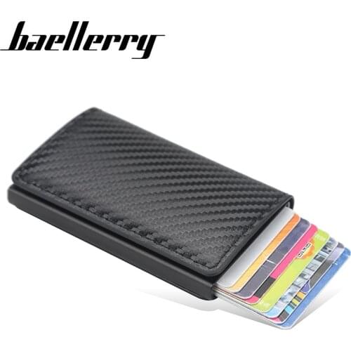 2021 New Men Credit Card Holders Business ID Card Case Fashion Automatic RFID Card Holder Aluminium Bank Card Wallets