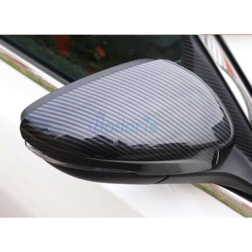 For Ford Focus 2019 2020 Mk4 Side Door Mirror Carbon Fiber Look Rear View Rearview Caps Trim Car Covers Overlays Styling