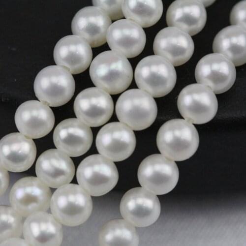 DIY Loose Pearl Jewellery,3-3.5mm AAA Round Freshwater Pearl Loose Beads,15inches One Full Strand,New Free Shipping