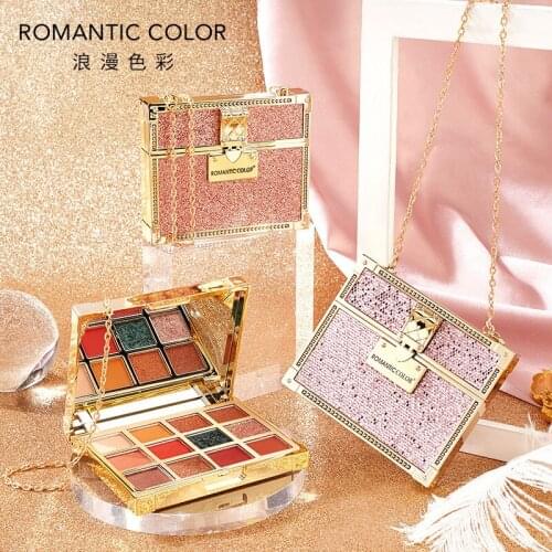 Starry Sky Leather Bag Necklace Eyeshadow 12 Colors Matte Pearlescent Eye shadow eye makeup eyeshadow palette