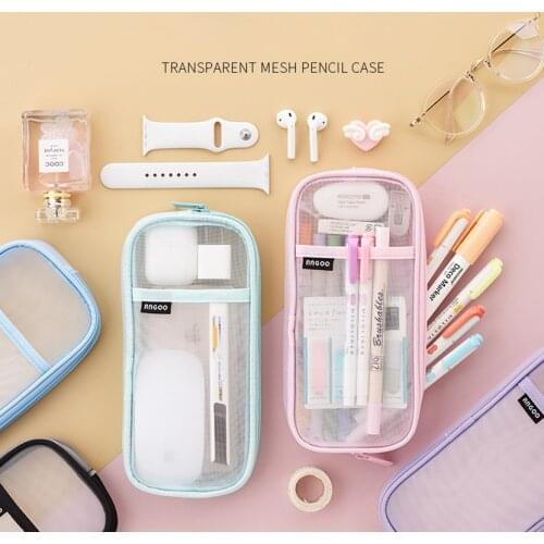 Transparent Pencil Case For Boy School Supplies 2021 Trousse Scolaire Kawaii Stationery & Office Clear Pouch Large Pencil Box