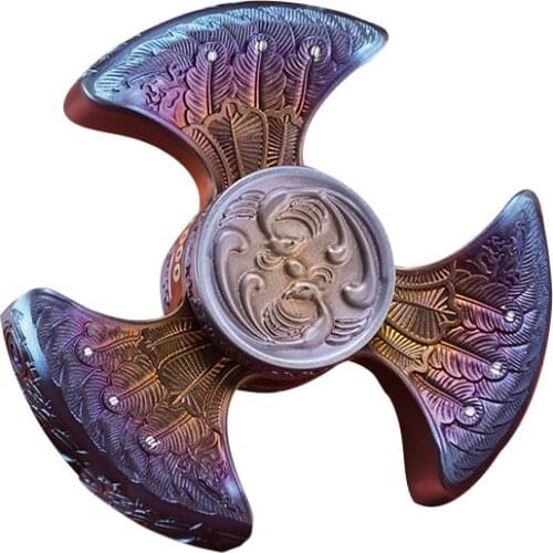 Hand Spinner Fidget Silent Bearing Metal Ball EDC Toys Finger Gyro Relieve Stress Boy Xmas Gift Black Technology Cool Play