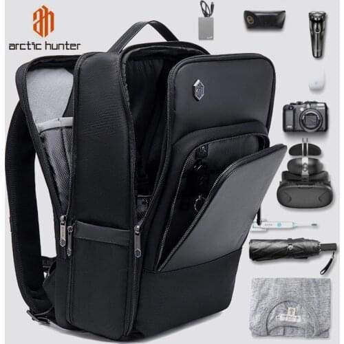ARCTIC HUNTER Multifunction Backpack USB External Charge Laptop Backpack Shoulders Men Anti-Theft Waterproof Travel Backpack