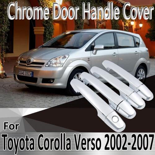 For Toyota Corolla Verso E120 2002~2007 Styling Stickers Decoration Chrome Door Handle Cover Refit Car Accessories