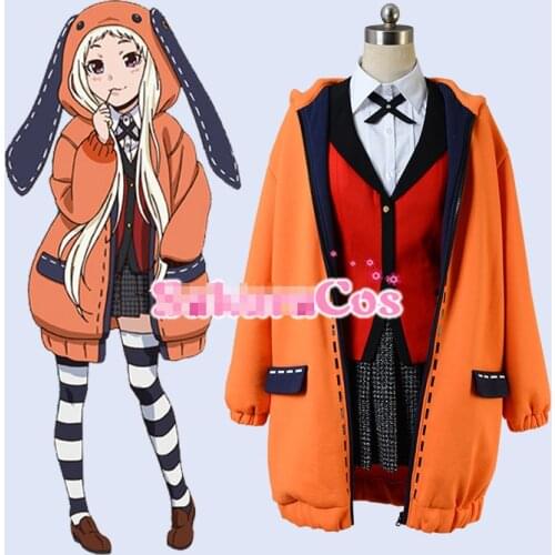 Kakegurui Yomozuki Runa Uniforms Cosplay Costume Free Shipping