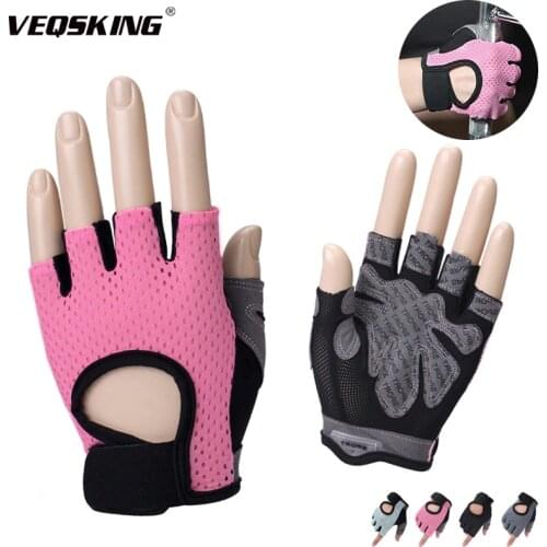 Unisex Anti-slip Weightlifting Fitness Gloves Breathable Cycling Bicycle Bike Gloves Sport Exercise Training Half Finger Gloves