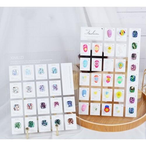 Japanese Style Acrylic Nail Art Display Board High-end False Nail Tip Showing Shelf 18/24/30 Color Nail Art Decoration Container