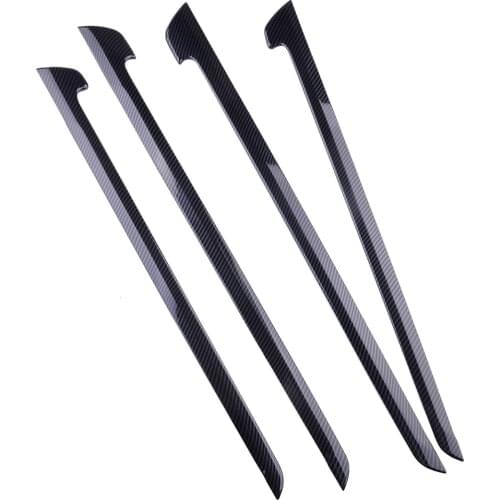 4pcs Inner Door Armrest Decor Trim Cover Moulding ABS Plastic Carbon Fiber Black fit for Honda CR-V CRV 2017 2018 2019 2020