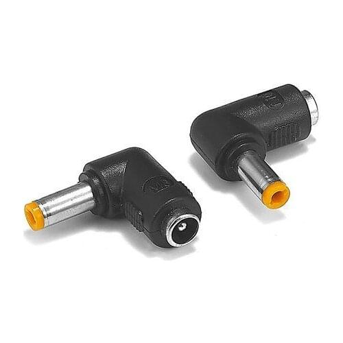 5pcs Right Angle DC Connector 5.5*2.1mm Female To 5.5*2.1mm/5.5*2.5mm Male Power Plug DC Jack Connector For Power Supply Laptop