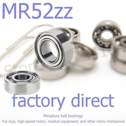 50PCS miniature ball bearing MR52ZZ 2*5*2.5mm for Rc model Aircraft Micromotor