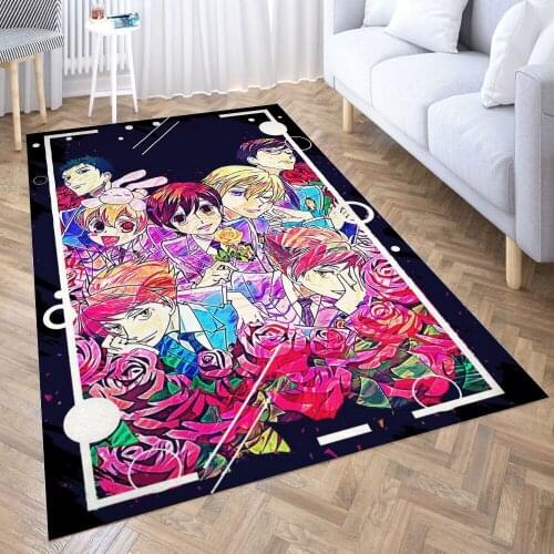 Ouran abstract Carpet for Living Room 3D Anime Cartoon Rug Gamer Teen Room Bedside Lounge Rug Kids Children Floor Mats