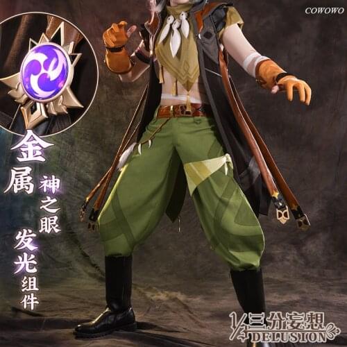 Anime! Genshin Impact Razor Game Suit Gorgeous Handsome Uniform Cosplay Costume Halloween Carnival Party Outfit For Men 2021 NEW