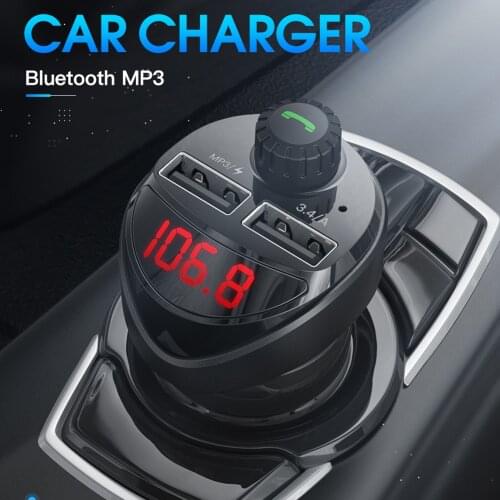 Car Bluetooth 4.2 FM Transmitter FM Radio Adapter MP3 Player 3.4A USB Charger Dual USB Fast Charger Car Accessories