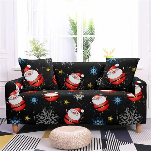 3D Christmas Print Sofa Cover Slipcover Stretch Sofa Covers for Living Room Elastic Couch Chair Cover Sofa Towel 1-4-seater