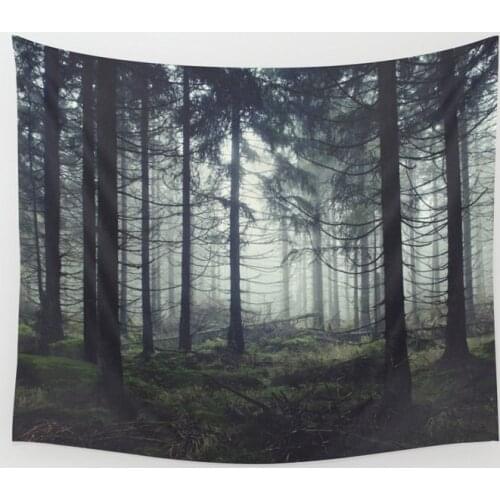 Through The Trees Tapestry Wall Hanging Wall Decor Bedroom Home Decoration Wall Tapestry Yoga Mat