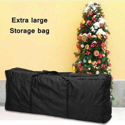 Black Heavy Duty Waterproof Oxford Cloth Storage Bag Garden Furniture Set Covers Outdoor Cushion Christmas Tree Organizer