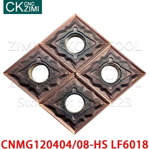 CNMG120404-HS LF6018 CNMG120408-HS LF6018 Carbide Inserts External Turning Tools CNC Metal Lathe Tools CNMG for stainless steel