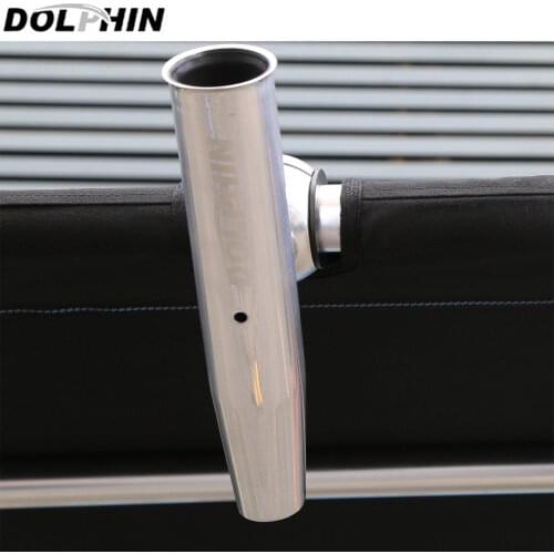 Dolphin Boat T TOP Single Fishing Rod Holder, anodised