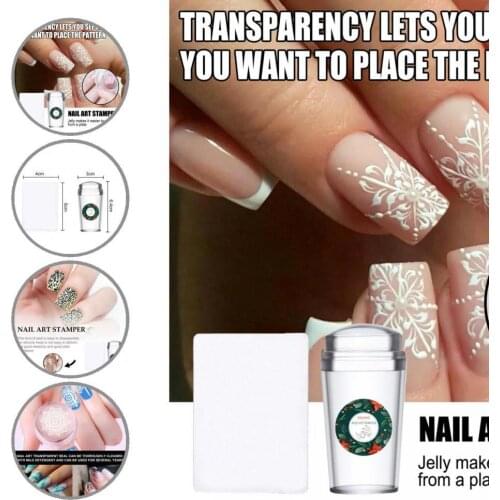 Echo-beauty Compact Useful Nail Tool Stamp Seal Mini Nail Form Stamper Reusable for Female