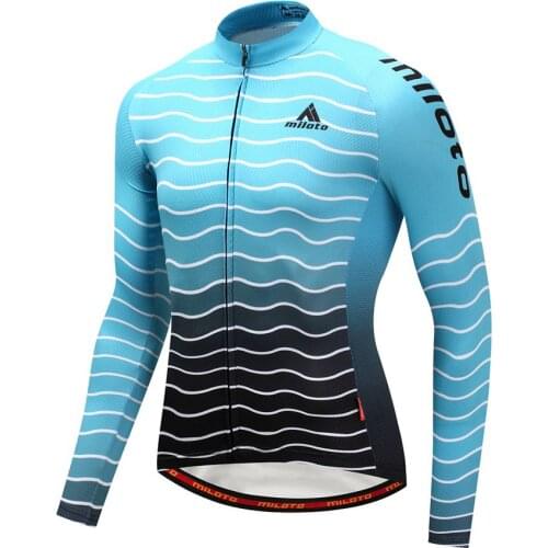 Miloto Men Long Sleeve Cycling Jersey cycling clothing maillot ciclismo roupa ciclismo Racing Sport Road mtb Clothing Top