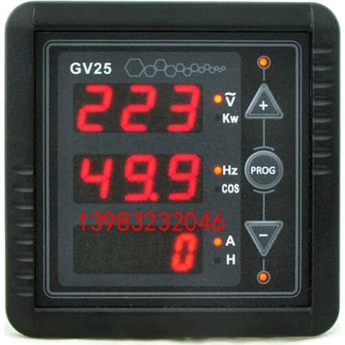 GV25 MK2 110V 220V 380V diesel generator digital display voltage frequency power, current, chronograph