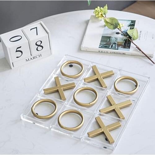 Handmade Tic Tac Toe Game with Board Resin Mold Classic Game Fun Resin Mold Kit 1XCA
