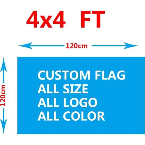 Custom 120x120cm Flag Design Polyester Sport Advertising Club Logo Banner Gift Outdoor or Indoor Use Wholesale Sale