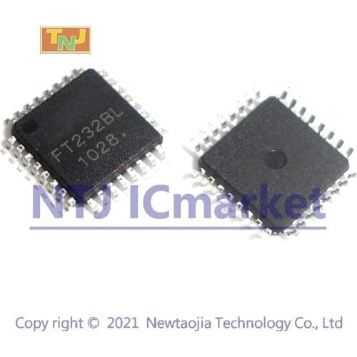 2 PCS FT232BL QFP-32 FT232 USB UART ( USB - Serial) I.C. NEW FTDI IC