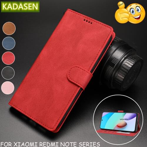 Luxury Leather Flip Wallet Case For Xiaomi Redmi Note 10 9 Pro Max 10S 9S 8 Pro 8T 8A 9A Mi 10T Pro Lite POCO X3 F3 Full Cover