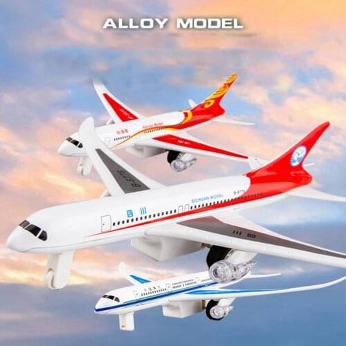 Airplane Model Lighting Effect Sounding Pull-back Passenger Plane Model Toy for Outdoor