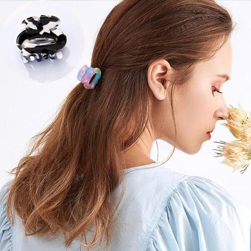 Small Hollow Acetate Hair Claw For Women Ladies Hair Style Barrettes Hair Accessories Korean Cross Crab Hair Clip Girls Headwear