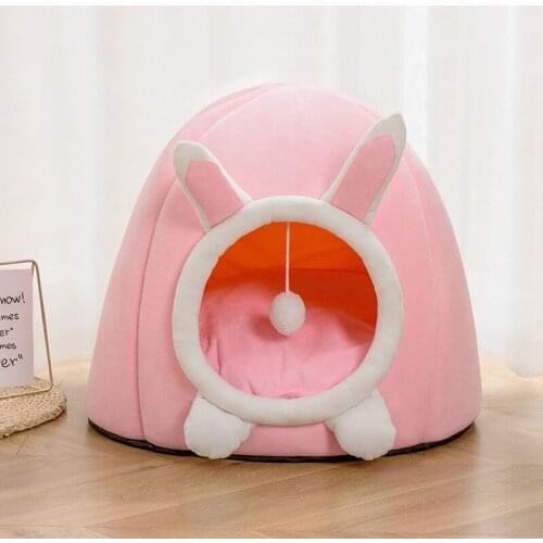 Cartoon Pet Dog Bed House Cat Litter Mat Cute Small Medium Sized Dog Puppy Cave Warm Bed For Dogs Nest Chihuahua Sofa Pet Kennel