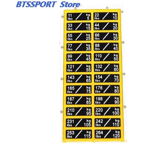 New 1sheet Weight Sticker Labels for Gym Equipment Accessories Power Equipment Label