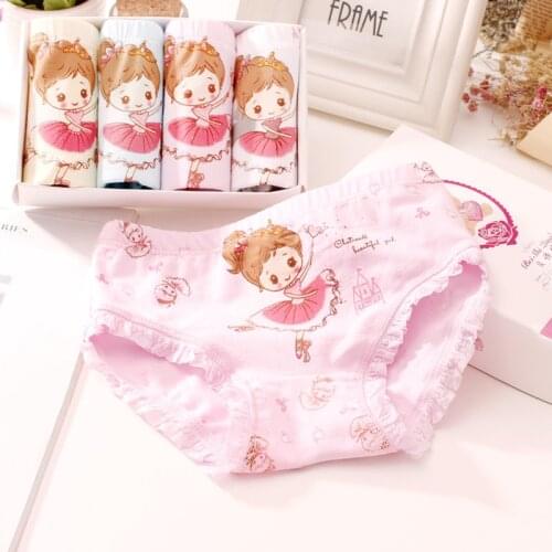 Wholesale(12pcs/lot) Childrens cotton underwear female cartoon printed baby girls underwear boxer briefs panties