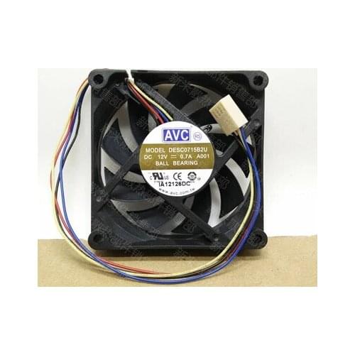 Wholesale: AVC 12V 70*70*20 DESC0715B2U 0.7A 4 wire temperature controlled ball large air CPU fan