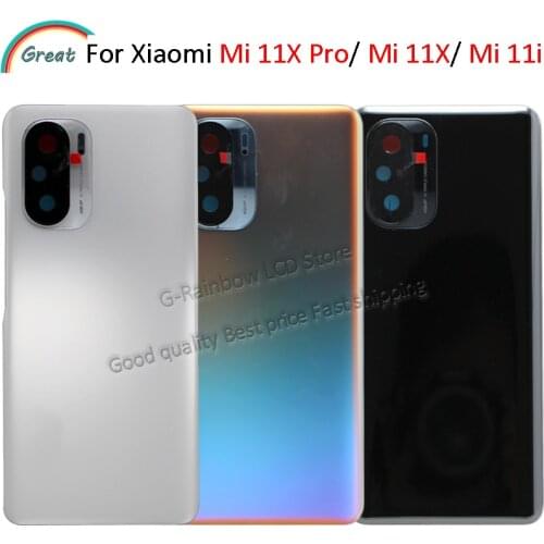 Original For Xiaomi mi 11x pro mi11i Mi 11i Back Battery Cover Housing Door Rear Case +Camera Lens For xiaomi 11x back housing